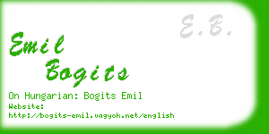 emil bogits business card